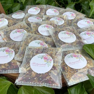 100 coriandoli rosa biodegradabili per matrimonio - Sacchetti riciclabili + fiori secchi biodegradabili + rose + lavanda OLD ENGLISH BLEND fai da te sacchetti da riempire