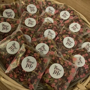 75 sacchetti di fiori rosa di coriandoli nuziali biodegradabili essiccati di rose rosse, limone e fiori verdi, sacchetti fai da te da riempire