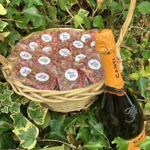 50 sacchetti di fiori rosa di coriandoli - biodegradabili secchi rosa rossa verde e fiori di limone - tutto in kit, fai da te riempi i sacchetti. PIÙ BOX GRATUITO per addio al nubilato