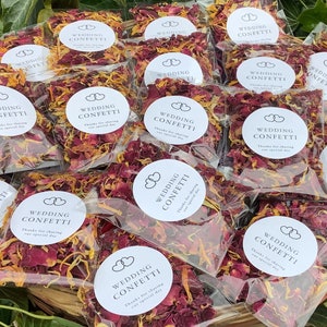 85 coriandoli biodegradabili per matrimonio, rose rosse essiccate e fiori - fai da te, riempi i sacchetti