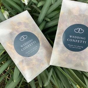 100 coriandoli nuziali BLU SCURO in sacchetti di glassine, rose rosse essiccate biodegradabili, calendula Lusso Nessuno più economico per glassine-fai da te che riempi