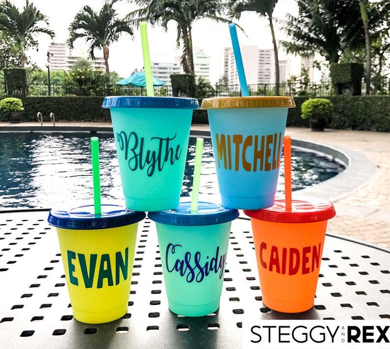 Personalize Color Changing Cups 16oz Personalized gift for goodie bags party favors birthdays school showers holidays image 3