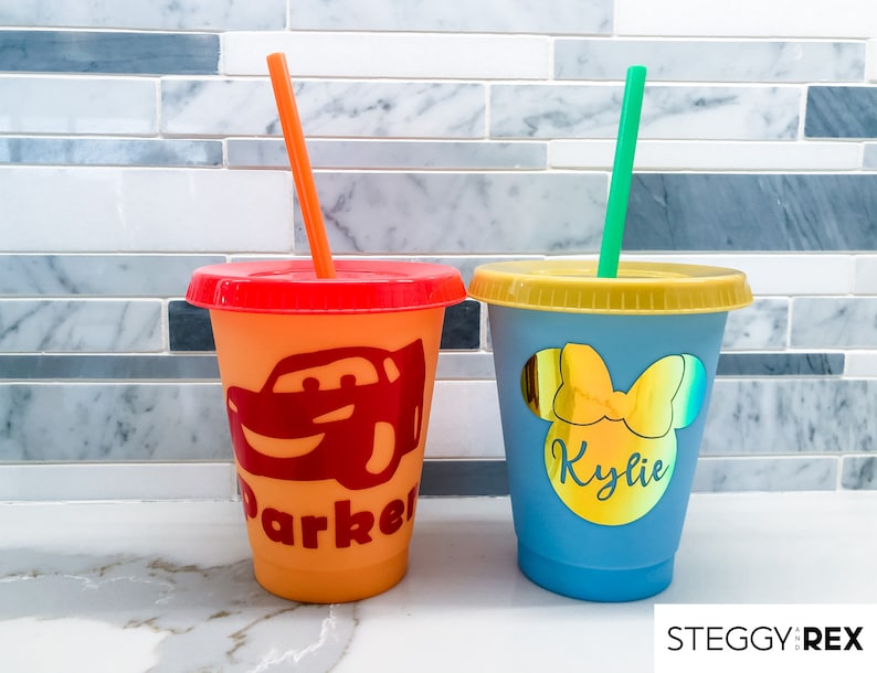 Personalize Color Changing Cups 16oz Personalized gift for goodie bags party favors birthdays school showers holidays image 2