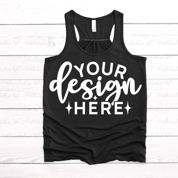 Bella Canvas 8800 Black ,Bella Canvas Flowy Racerback Mockup,Holiday Mockup,Bella Canvas Tank Top Mockup, T Shirt Mockup,Women Tshirt Mockup