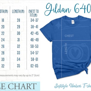 gildan size chart cm