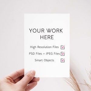 5 x 7 wenskaart mockup, uitnodigen mockup, slimme object kaart mockup, Boho kaart mockup, lege witte kaart mockup, bruiloft uitnodiging mock up, PSD