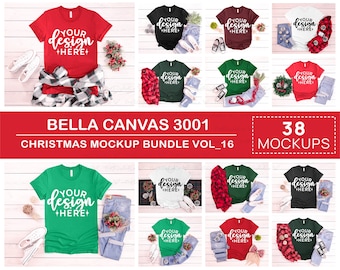 3001 Weihnachten Mockup Bundle, Weihnachten Mockup, Weihnachten Tshirt Bundle, 3001 Shirt Mockup, Bella Canvas Mockup, 3001 Weihnachten Mockup