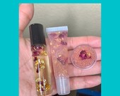 Rose galore lip gloss, lip oil and lip scrub set, lip care treatment
