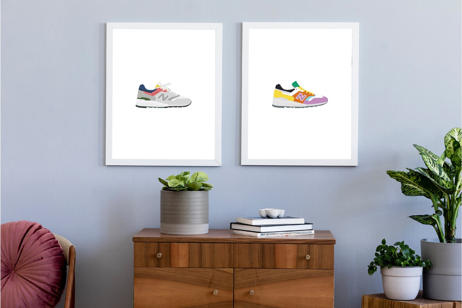 New Balance Print Digital Art Digital Print Sneaker Art | Etsy