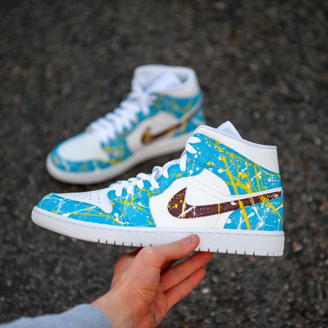 Custom Splatter Paint Jordan 1s Etsy