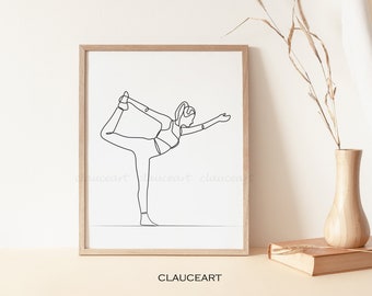 Minimalist Yoga Art, Yoga Wall Décor, Yoga Line Drawing, Yoga Art, Printable Wall Art, Minimalist Wall Art, Line Art, Single Line Drawing