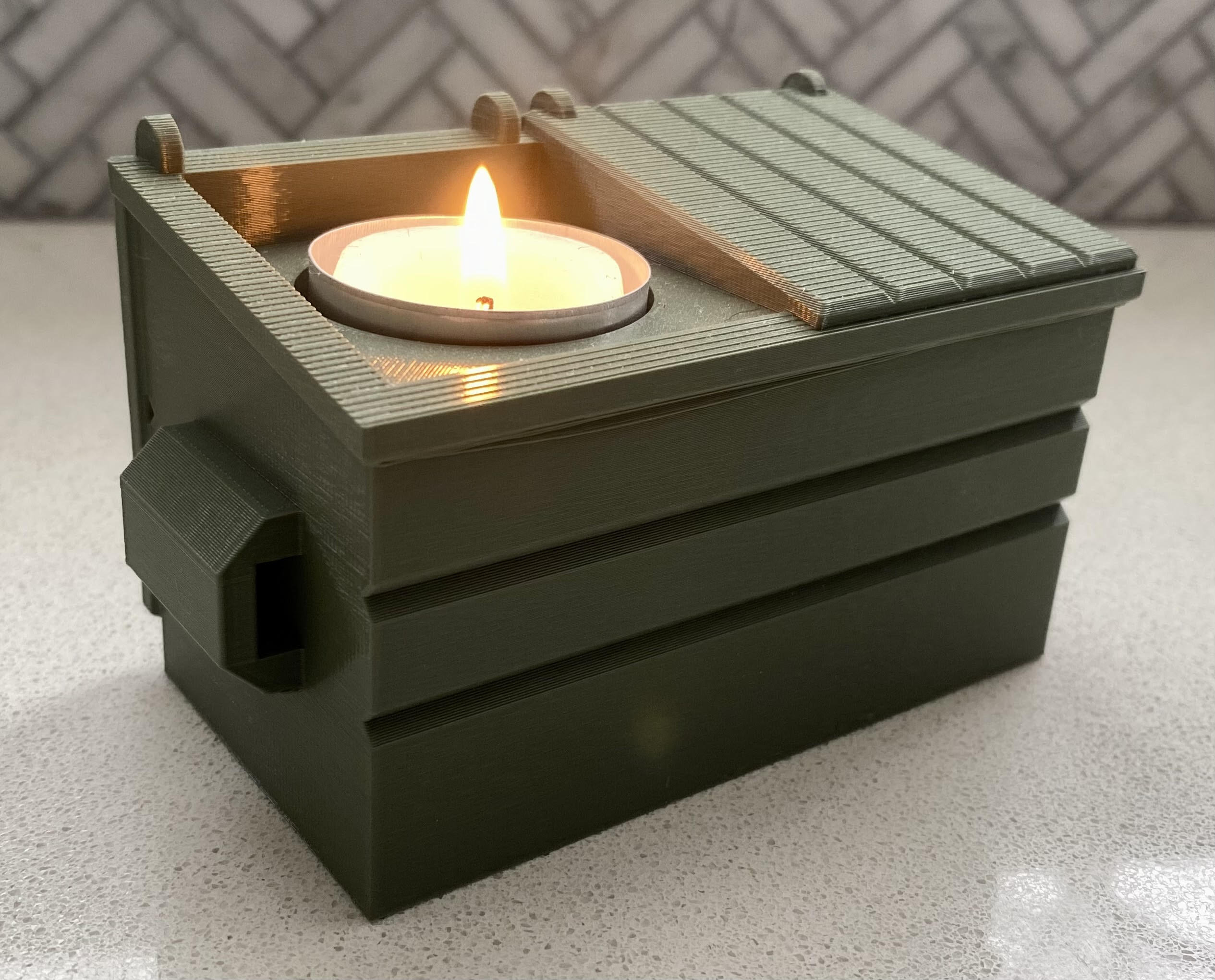 Dumpster Fire Candle Holder Etsy