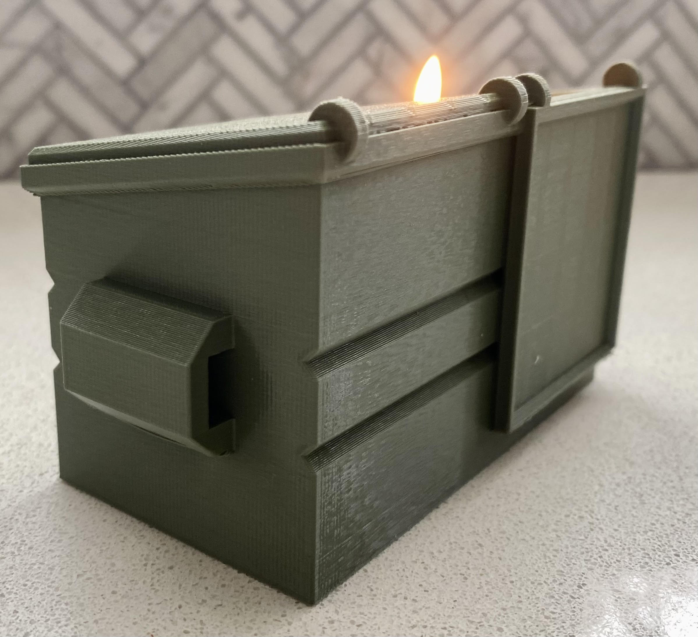 Dumpster Fire Candle Holder Etsy