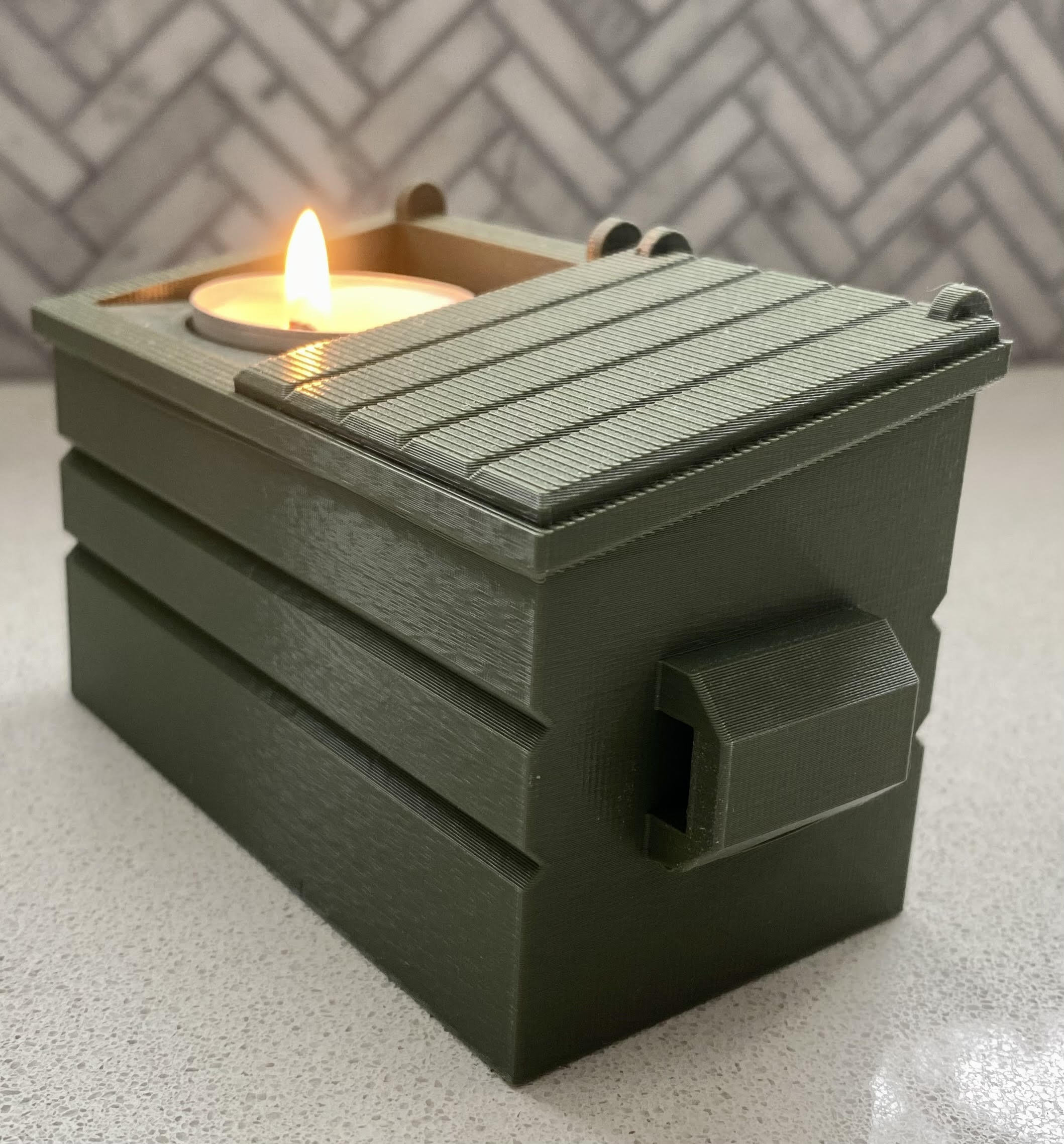 Dumpster Fire Candle Holder Etsy