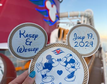 Disney Cruise-deurmagneet - jubileum, verloving of huwelijksreis met personalisatie van naam en datum