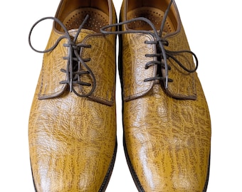 Mens Shoes | Vintage Loake Derby Shoes | Exotic Tan Leather, UK 7EE