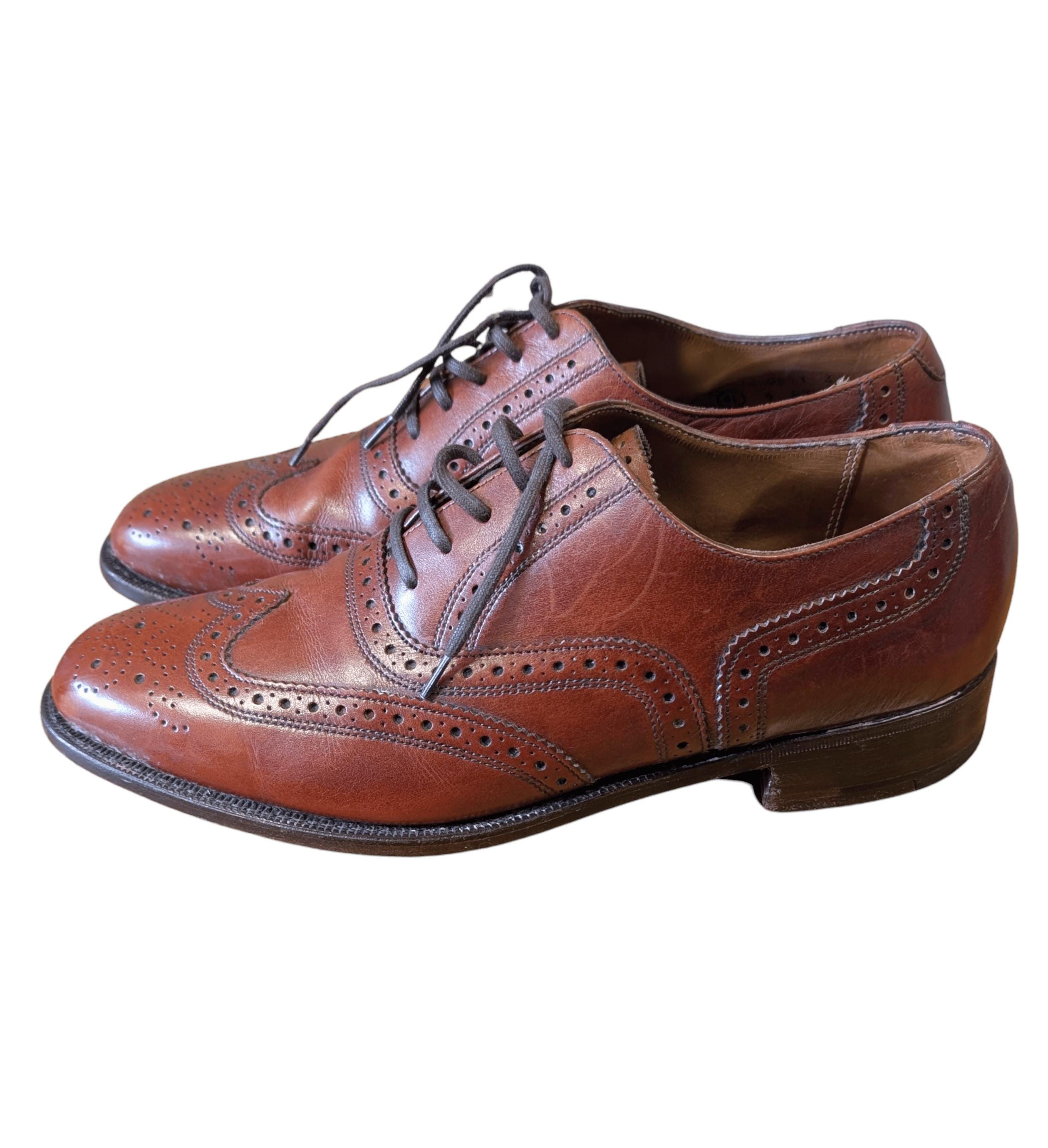 Post-1990s, Swedish Calfskin Wingtip Oxford-Brogue with Goodyear Welt LLOYD (Germany) 90s, Minimal Brogue, Stitched Cap Overlay  main image 3