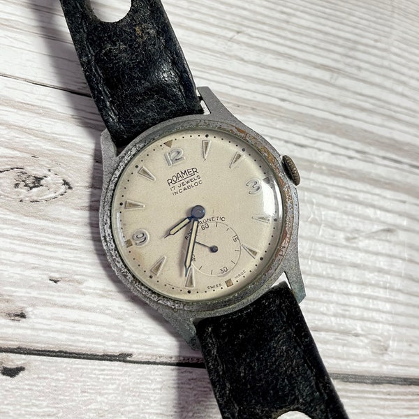 1940s Vintage Roamer 17 Jewels Incabloc Wrist Watch