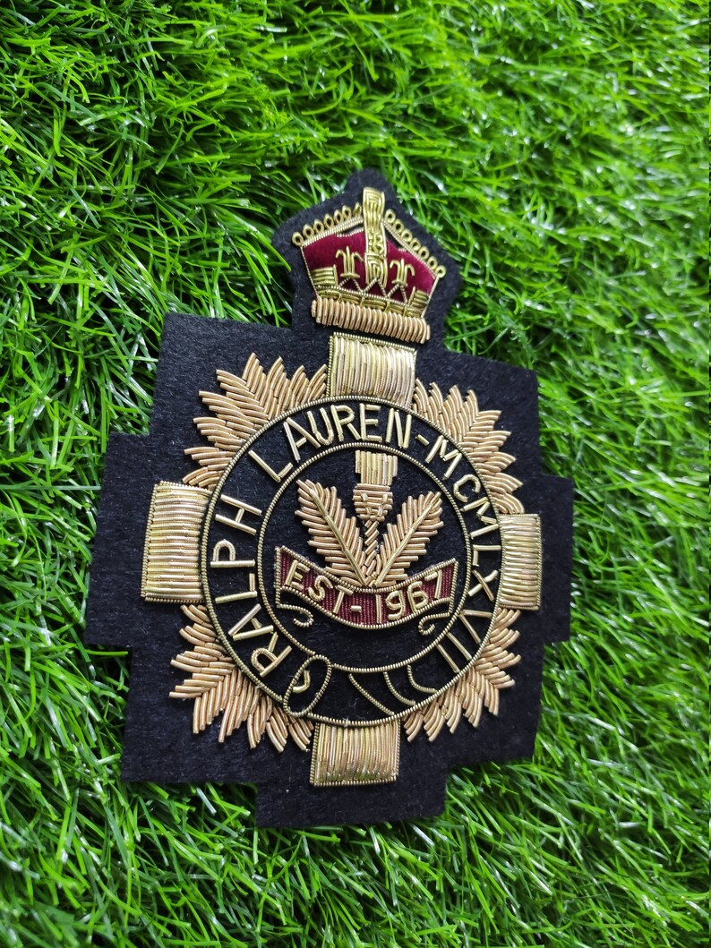 RALPH LAUREN Hand Embroidered Patch/Badge Completely Sewn on Etsy