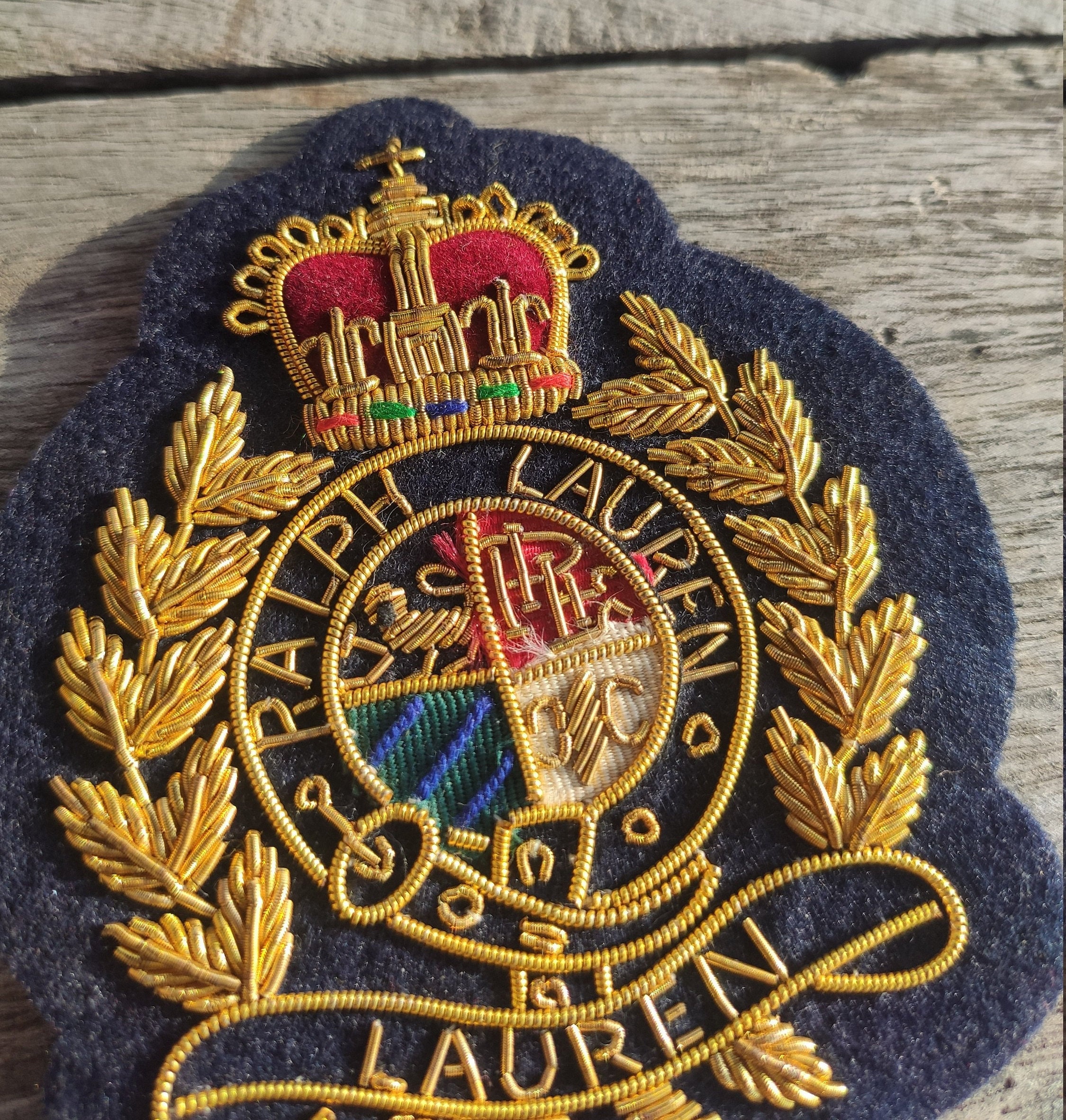 Handmade Embroidered Blazer Badge/Patch sewn on Navy Blue Etsy