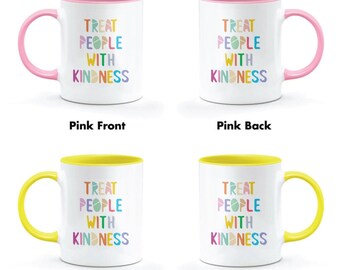 Treat People Kindness Inspirational Mug Kind Coffee Office Gift 