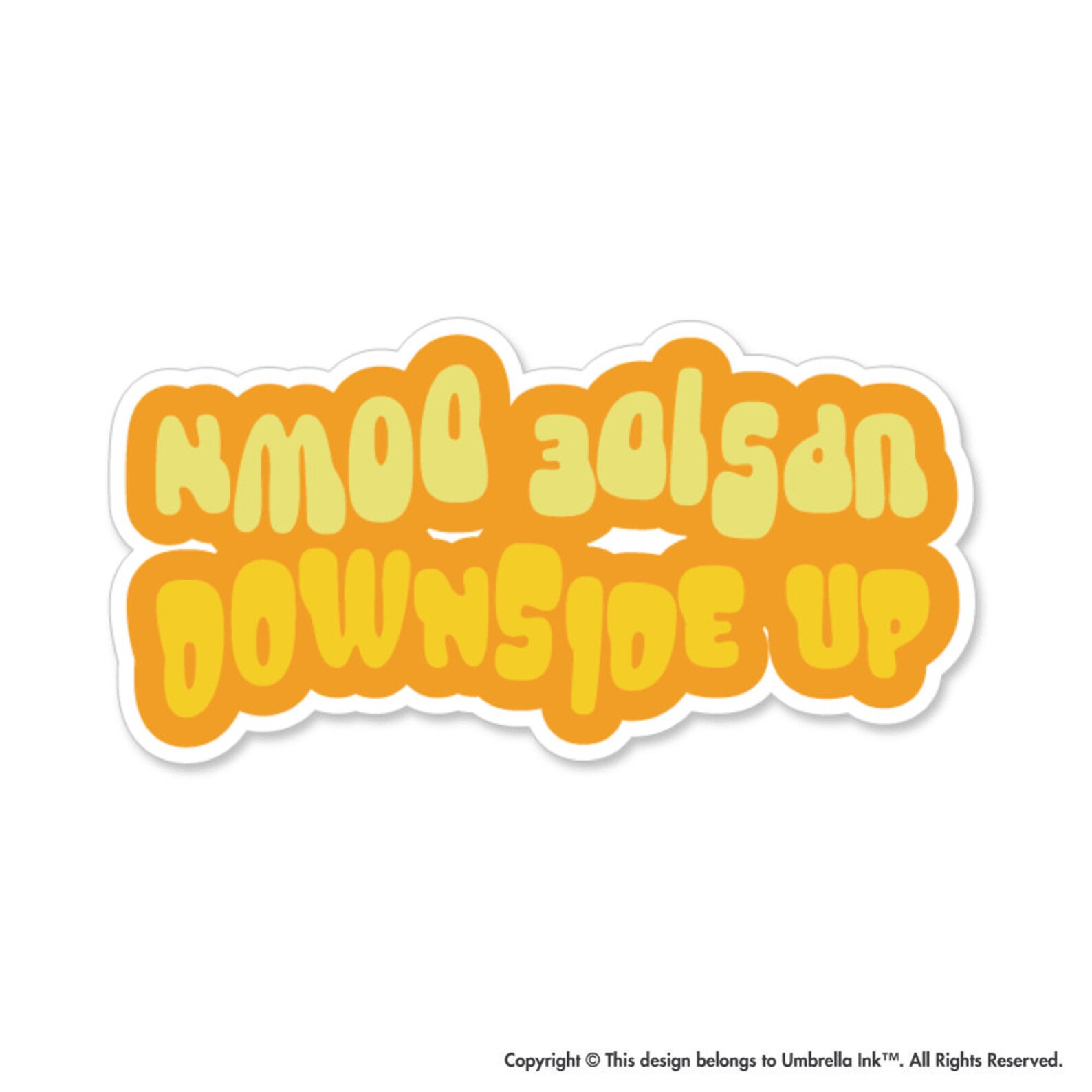 Upside Down Downside Up Funny Sticker Decals Car Laptop Bumper Etsy