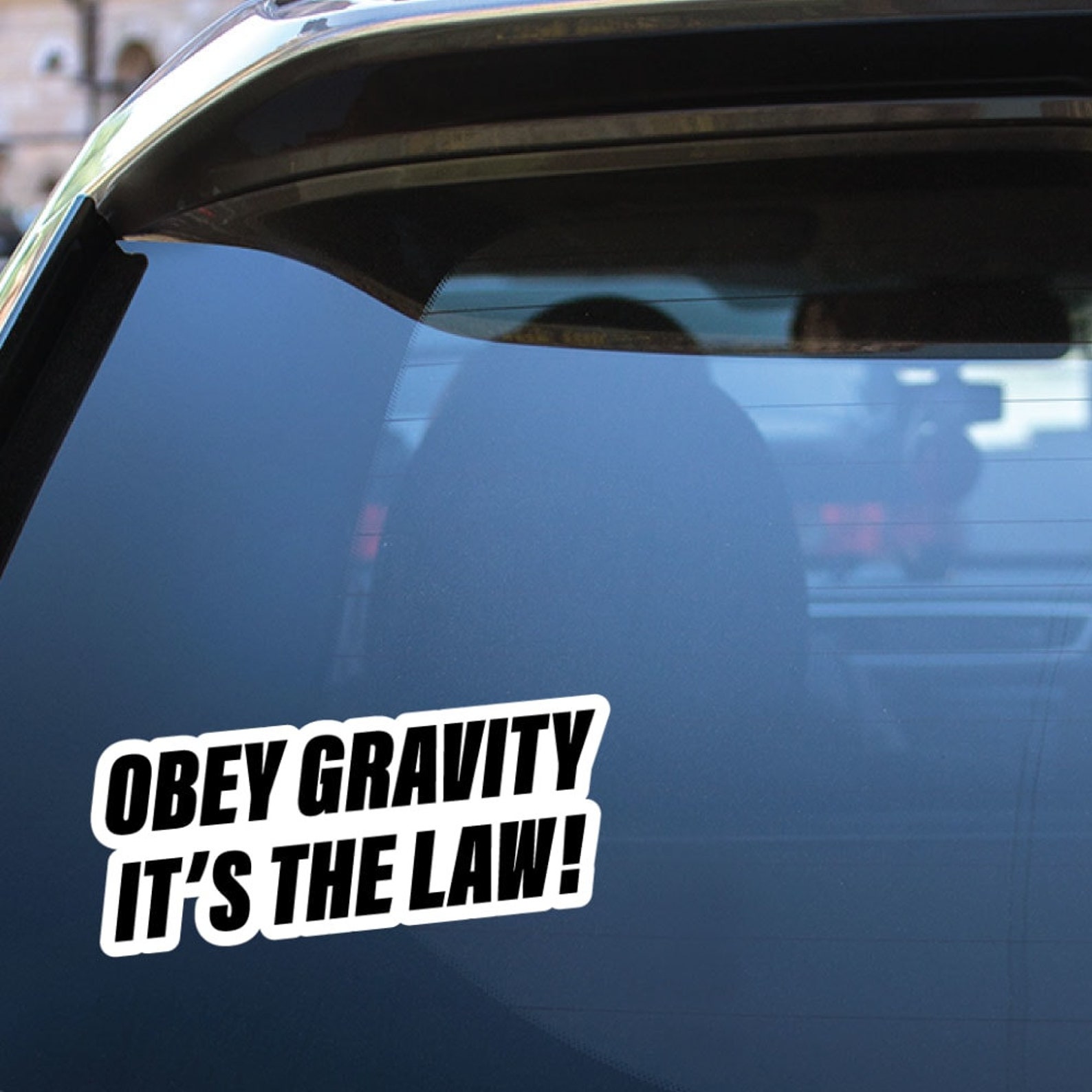 Obey Gravity Its the Law Funny Sticker Decals Car Laptop Etsy