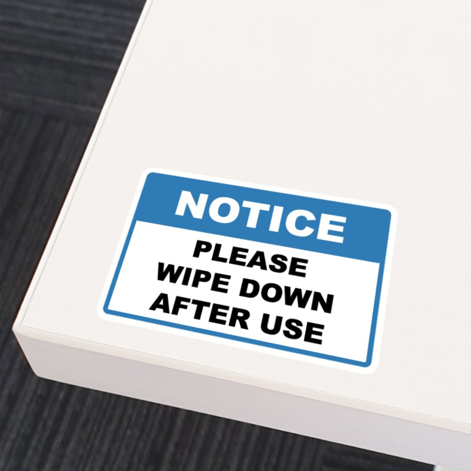 Wipe Down After Use Work Sticker Sign Warning Decal Car Bumper Etsy