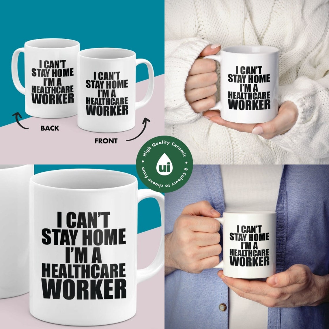 Im A Healthcare Worker Work Mug Funny Gift Occupation Office Etsy