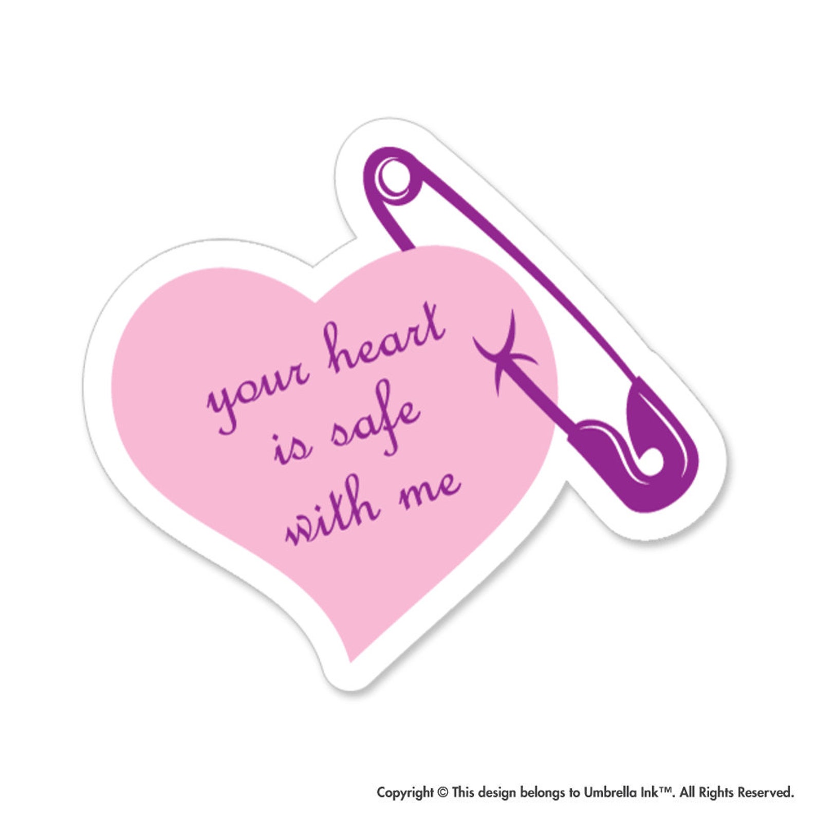 Your Heart Is Safe Love Sticker Valentines Heart Decal Car Etsy