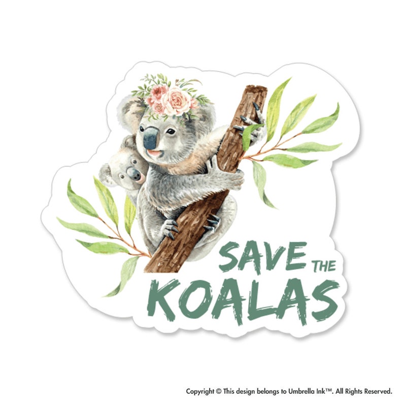 Save the Koalas Australian Sticker Made Flag Decals Bumper Car Etsy UK
