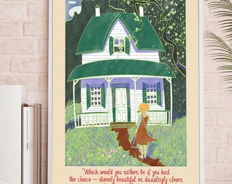 Anne of Green Gables quote lM Montgomery Anne Shirley quote Book lover gift Gift for teacher Best friend gift Riley Blake feminism poster