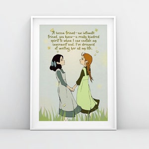 Anne of Green Gables Print, Wall art Quote lM Montgomery Anne Shirley quotes Book lover gifts Gift for teacher Best friend gift Riley Blake