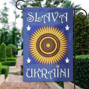 UKRAINE yard FLAG Ukrainian Peace flag Sunflower flag, stay with ukraine, support ukraine sign, war in Ukraine, garden flags House flags