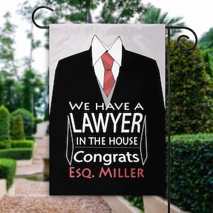 Personalized LAWYER Yard flag Law school graduate Graduation yard New Attorney flag New lawyer flag 2023 New lawyer Law student gift