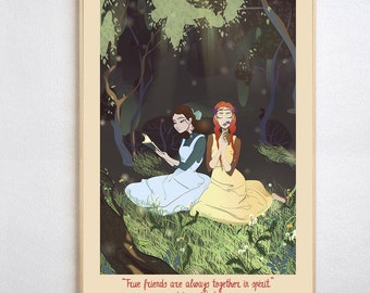 Anne of Green Gables Wall art Quote lM Montgomery Print, Anne Shirley quotes Book lover gifts Gift for teacher Best friend gift Riley Blake
