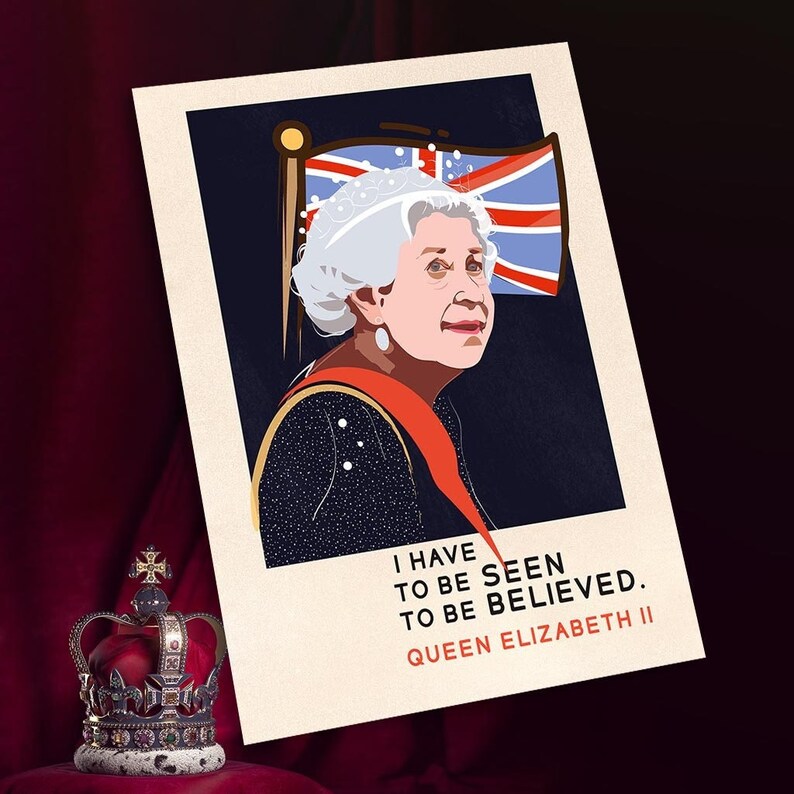 Queen Elizabeth II RIP Queen Poster Commemorative Gift Etsy