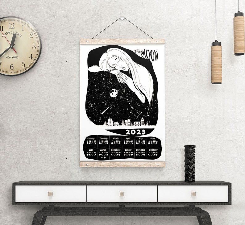 Moon Calendar 2023 / Lunar Calendar 2023 / Moon Phase Calendar - Etsy UK
