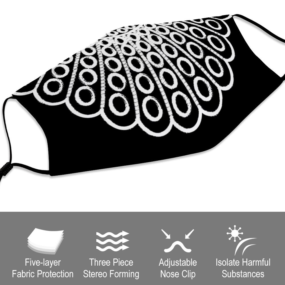 Dissent Collar RBG Face Mask With Filter Ruth Bader GINSBURG Etsy