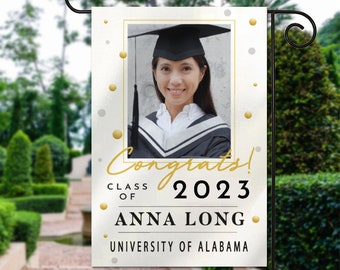 Custom Senior Photo flag 2023 Graduation 2023 sign Senior photo flag gift Graduation photo Personalized flag