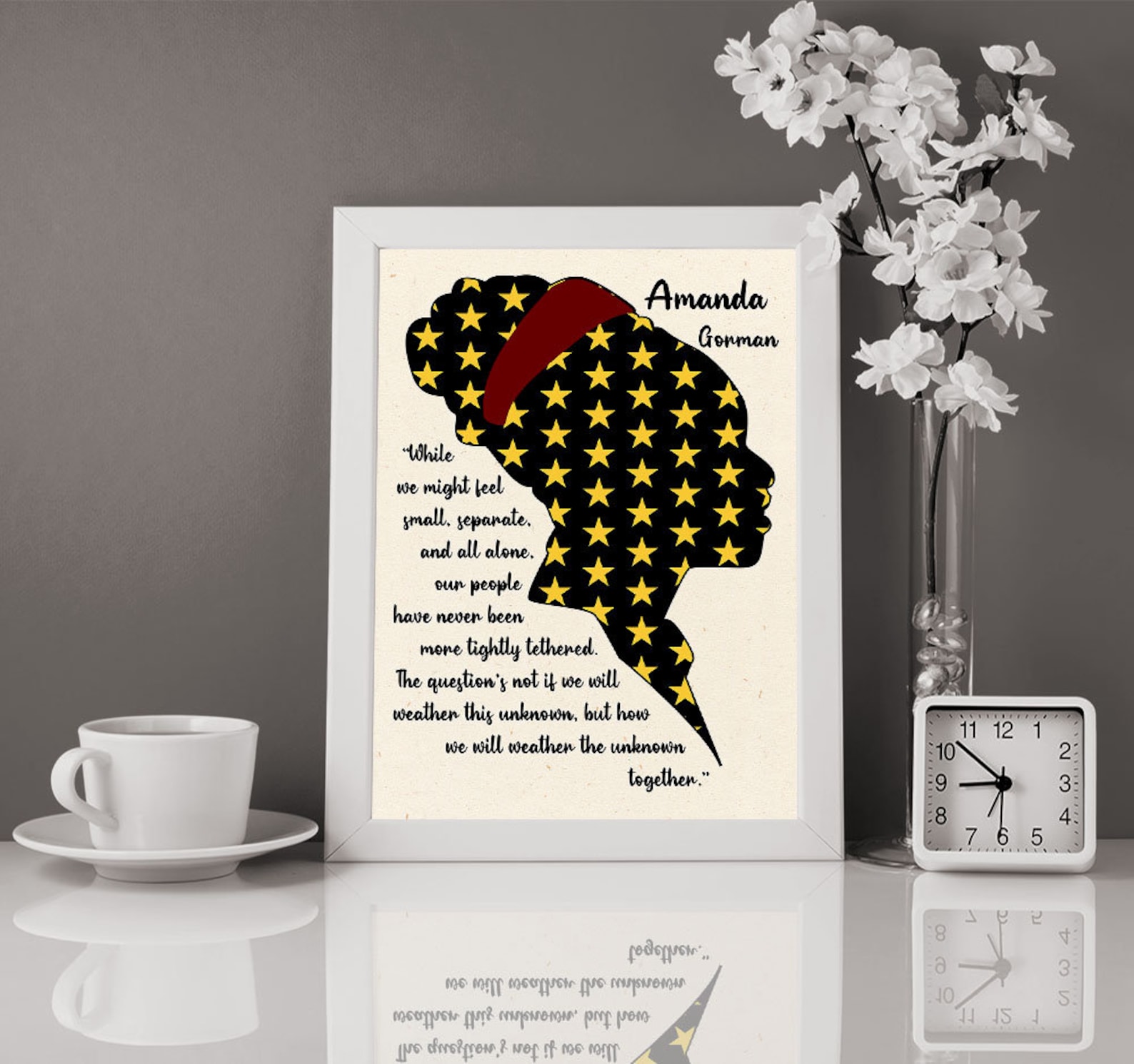 Amanda Gorman poem poster Amanda Gorman art The Miracle of | Etsy