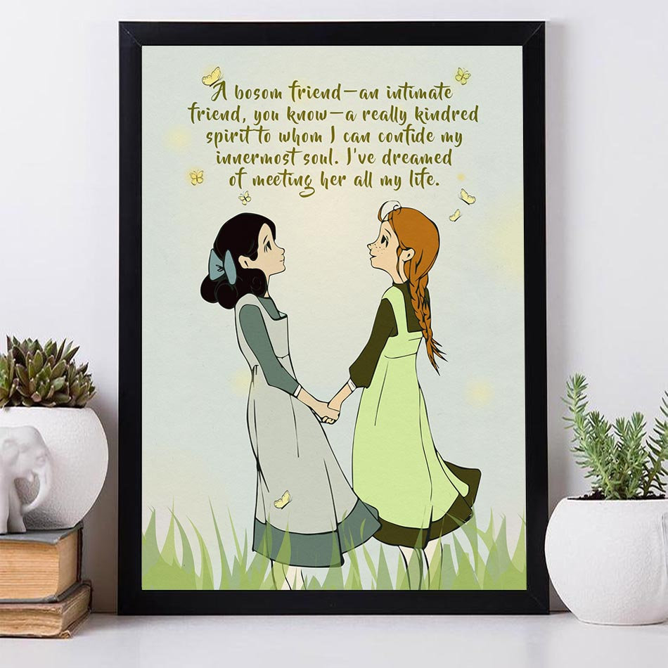 Anne of Green Gables Print, Wall Art Quote Lm Montgomery