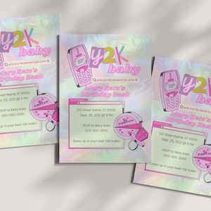 Y2K Birthday Party Invitation Template 2000s Birthday & - Etsy Australia