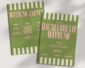 Szablon zaproszenia na wieczór panieński w Palm Beach: Retro Beach Club (plik cyfrowy)