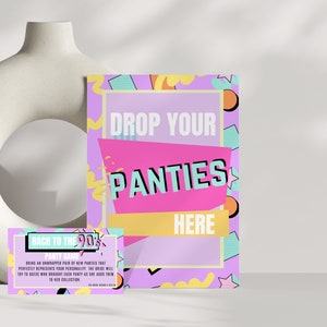90s Bachelorette Party Bundle: Invitation, Itinerary & Games (Canva Template) image 4