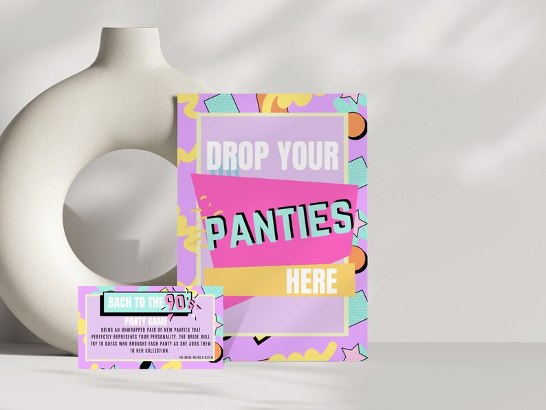 90s Bachelorette Party Bundle: Invitation, Itinerary & Games (Canva Template) image 4