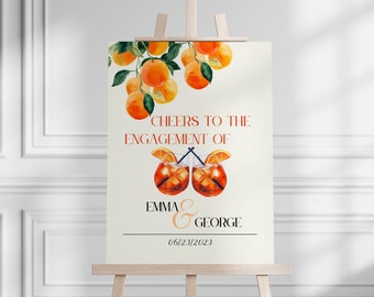 Aperol Spritz Engagement Party Welcome Sign (Digital Template)
