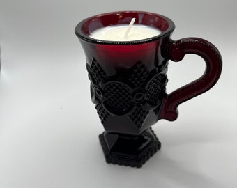 Hand made candle in Avon cup