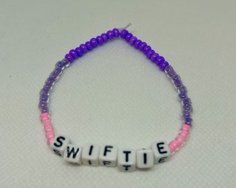 Swifte Beaded Bracelet: Pink & Purple Taylor Concert Outfit