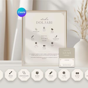 Minimalistic Editable Doljabi Board, Raffle Ticket, and Jar Label Bundle | Korean First Birthday | Doljabi Game | 돌잡이 보드, 게임